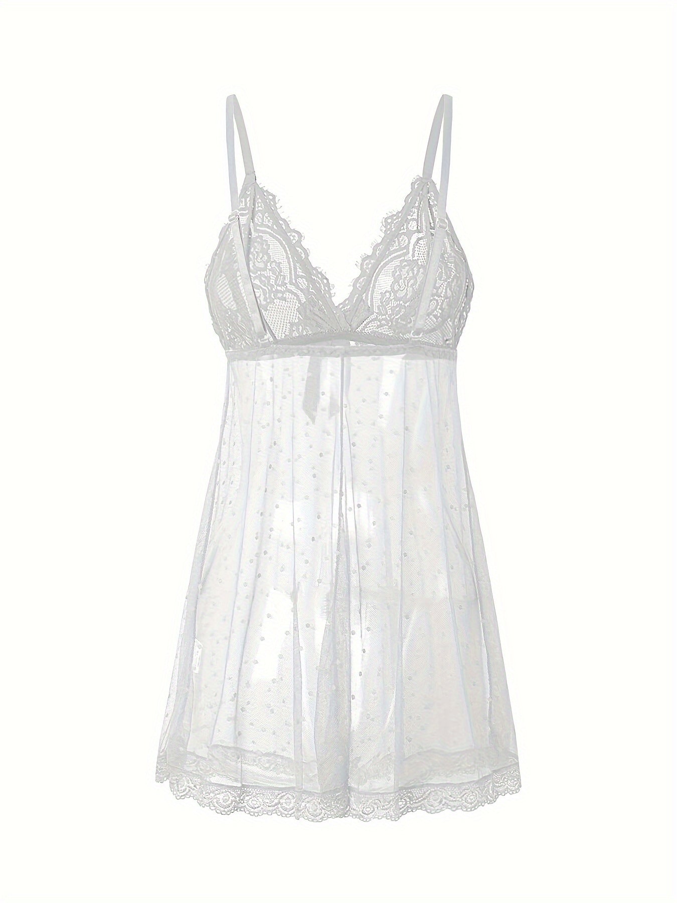 Plus o'lchamdagi ayollar uchun korsetti tarmoqli babydoll ichki kiyimlari, bog'ichli bezak bilan