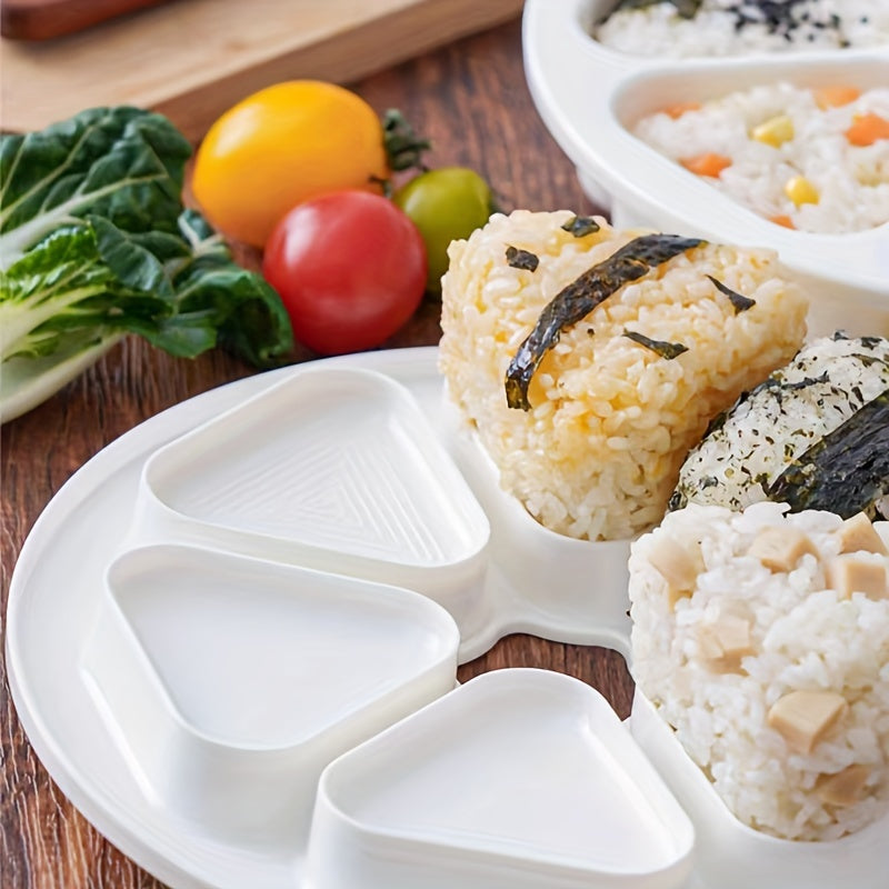 Plastic Sushi Mold with 6 Cavities for Rice Balls Bento Pressing Kitchen Supplies