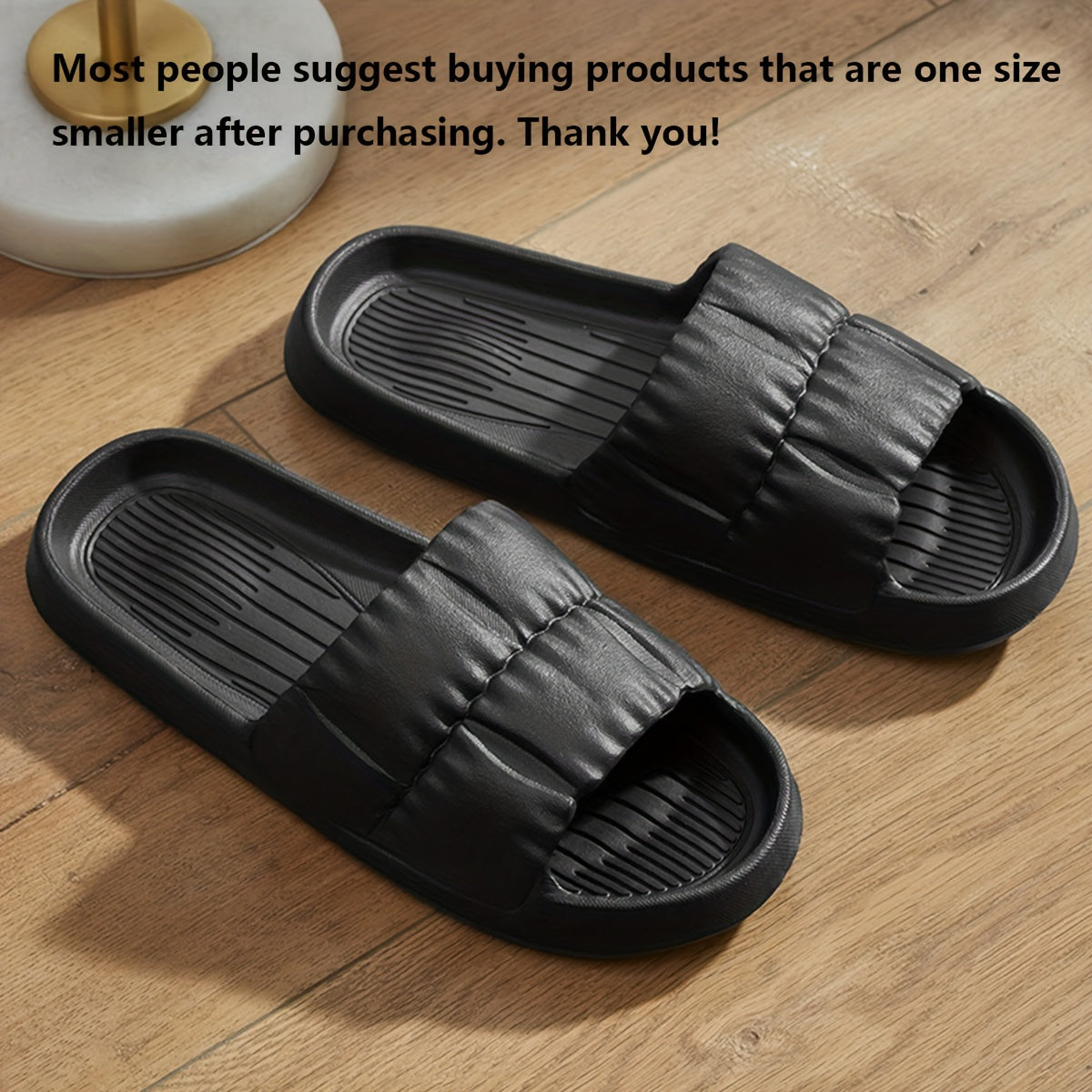 Unisex Solid Color Slip On Slides Open Toe Indoor Casual Shoes