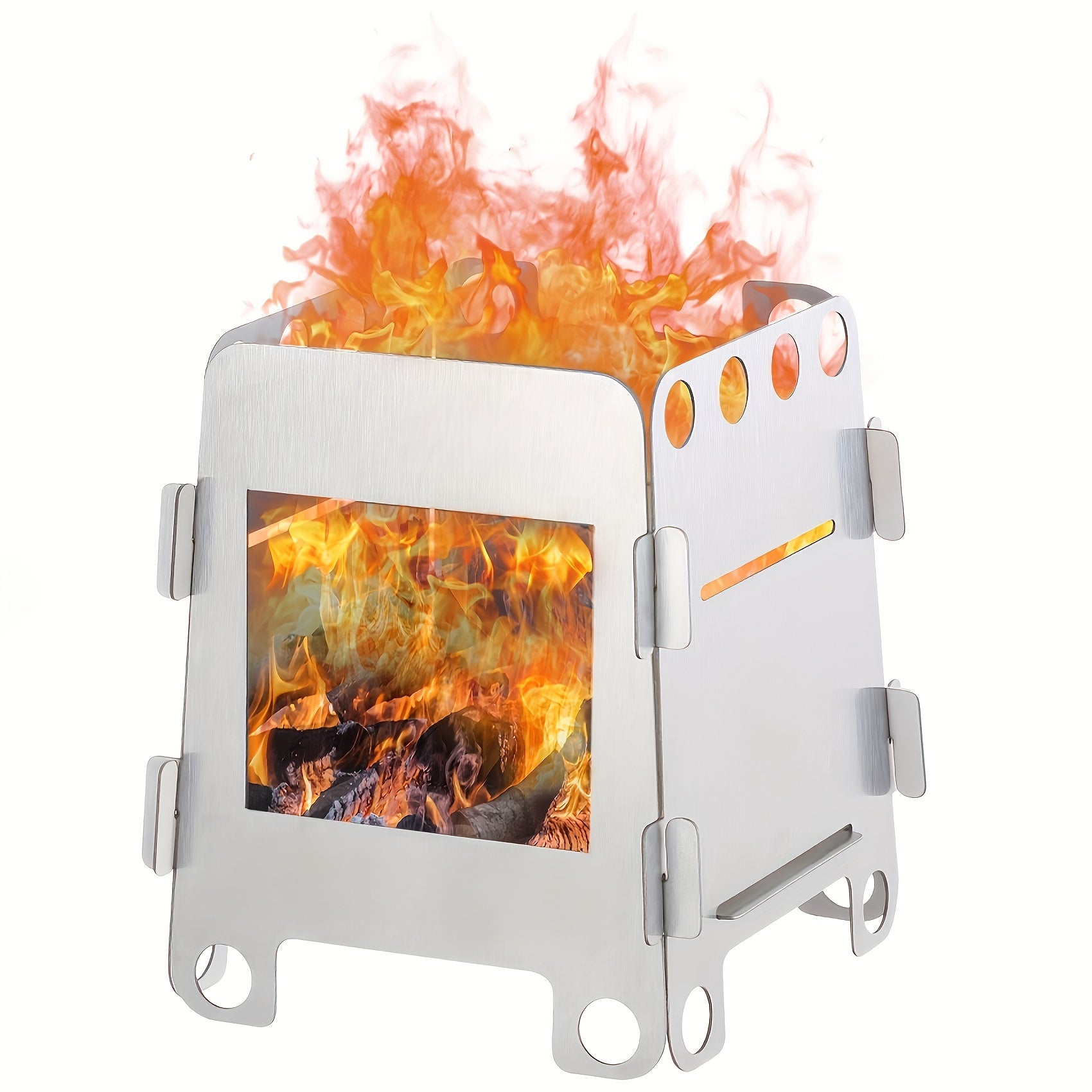 Stainless Steel Folding Camp Stove for Hiking and Picnics Lightweight and Durable