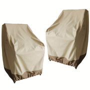 Outdoor Fabric High Back Chair Covers Set of 2