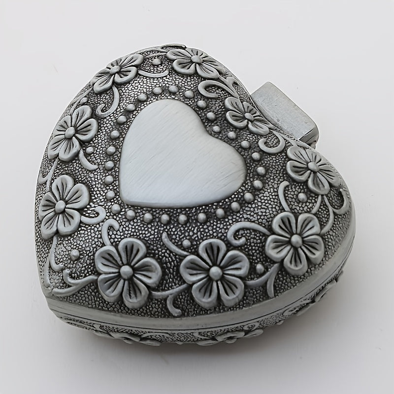 Yevropa uslubidagi yurak shaklidagi zargarlik qutisi, oltin sovg‘a qutisi bilan, uzuklar va sirg‘alar uchun