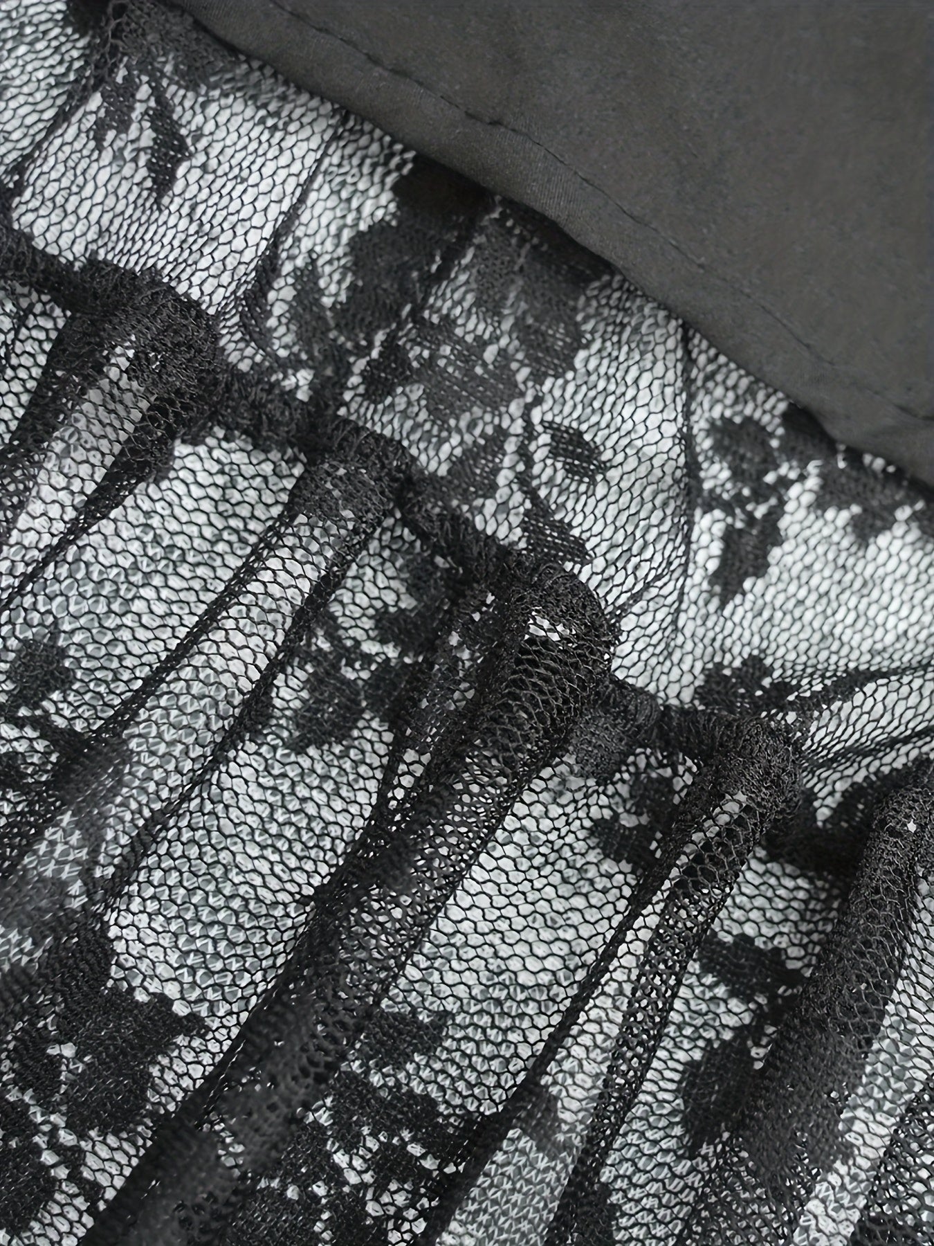 Plus Size Women's Lace Midi Dress Black Red Floral Lightweight Semi-Sheer Elegant Evening Formal