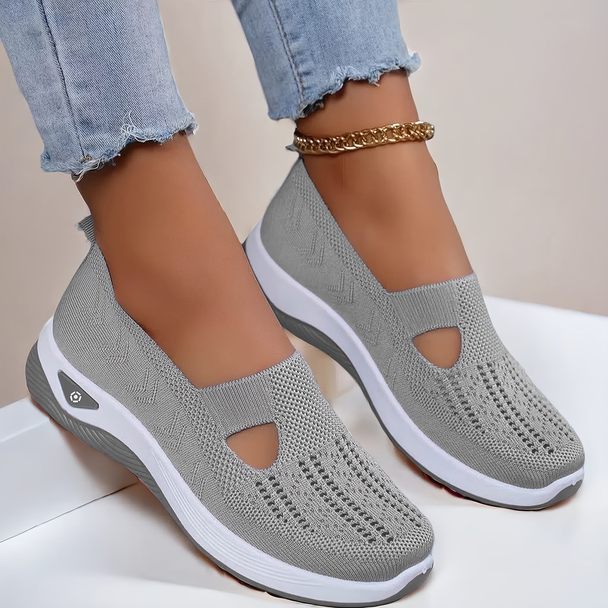 Women's Knit Sneakers Breathable Lightweight Stylish All-Season in Multiple Colors