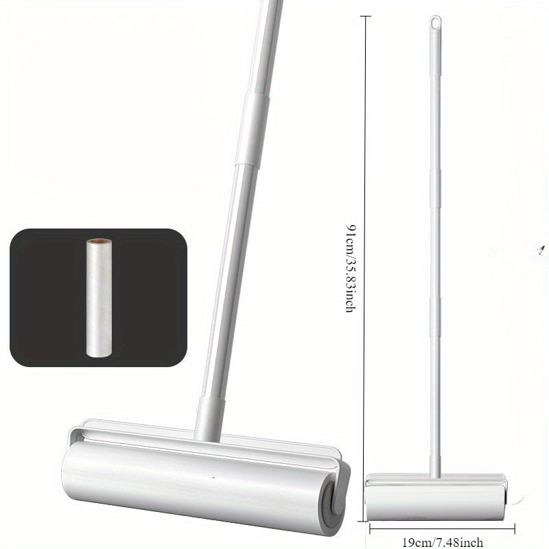 EasyClean Lint Roller Long Handle Battery-Free Dust Remover for Floors Clothes