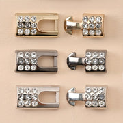 Unisex Plastic Shoe Buckles for Elastic Shoelaces with Rhinestones