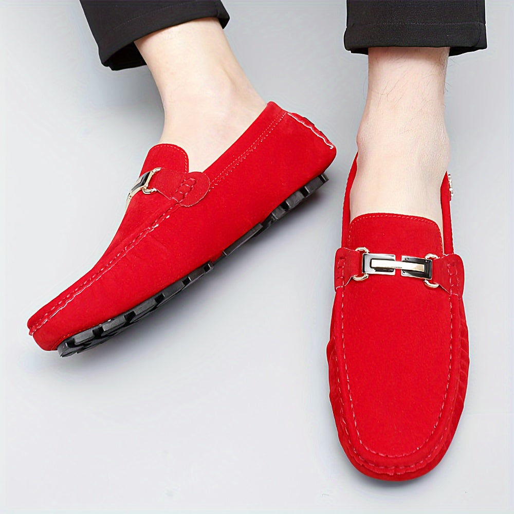 Men's Leather Slip-On Loafers Moccasins Flat Shoes Anti-skid Durable
