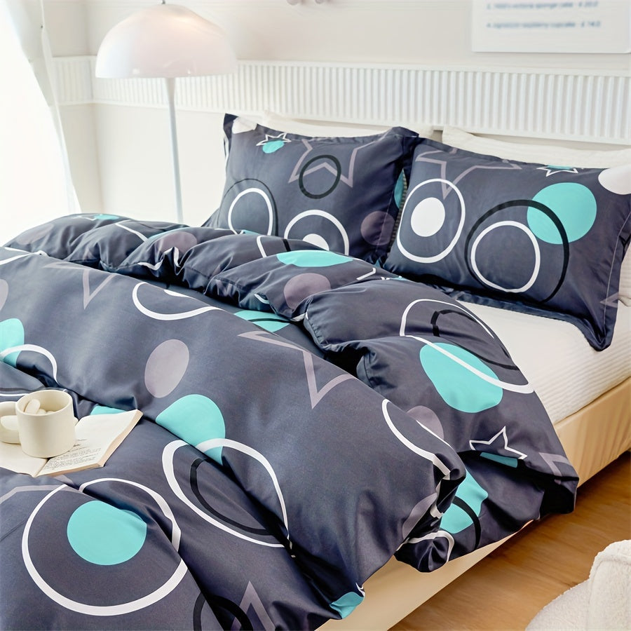 Three-Piece Bedding Set with Quilt Cover and Pillowcases for Bedroom Decor