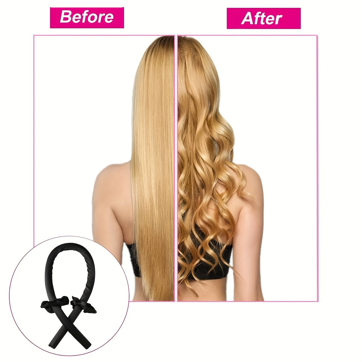 3-Piece Foam Sponge Hair Curlers Set for Women Overnight Heatless Curling