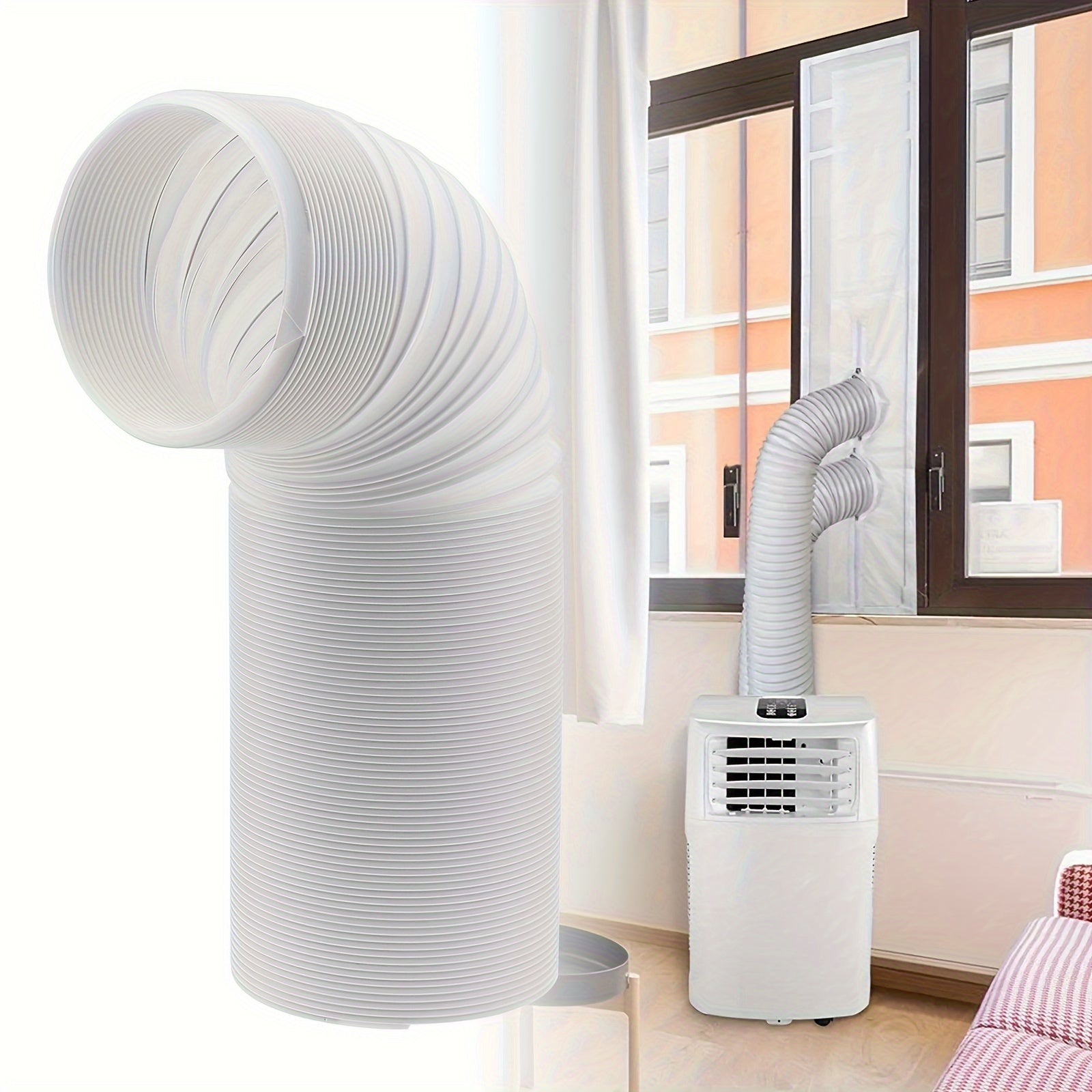 Portable Air Conditioner Exhaust Hose 12.95cm Diameter Leak-Proof Polypropylene