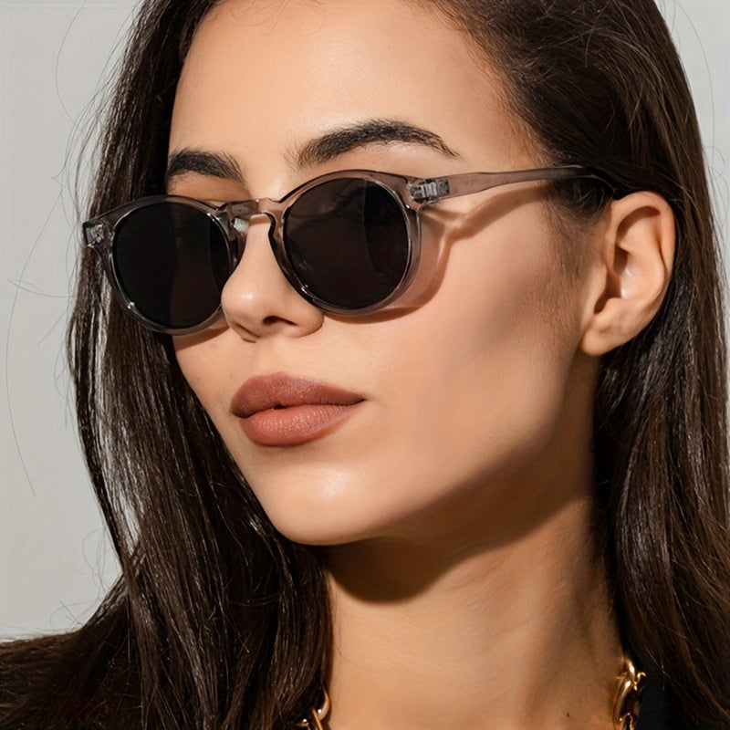 Ayollar uchun vintage dumaloq quyosh ko‘zoynaklari, tennis, plyaj moda uchun gradient linzalar