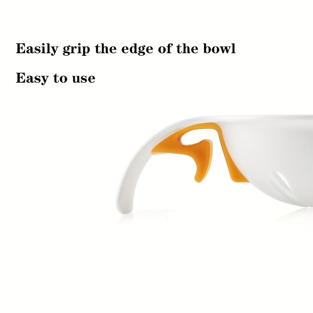 Egg Yolk Separator Divider Holder White Plastic Kitchen Gadget