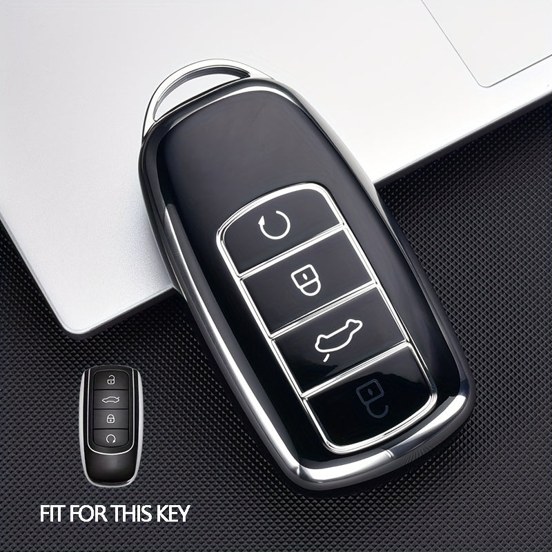 Unisex Black TPU Car Key Cover Protective Case for Remote Control