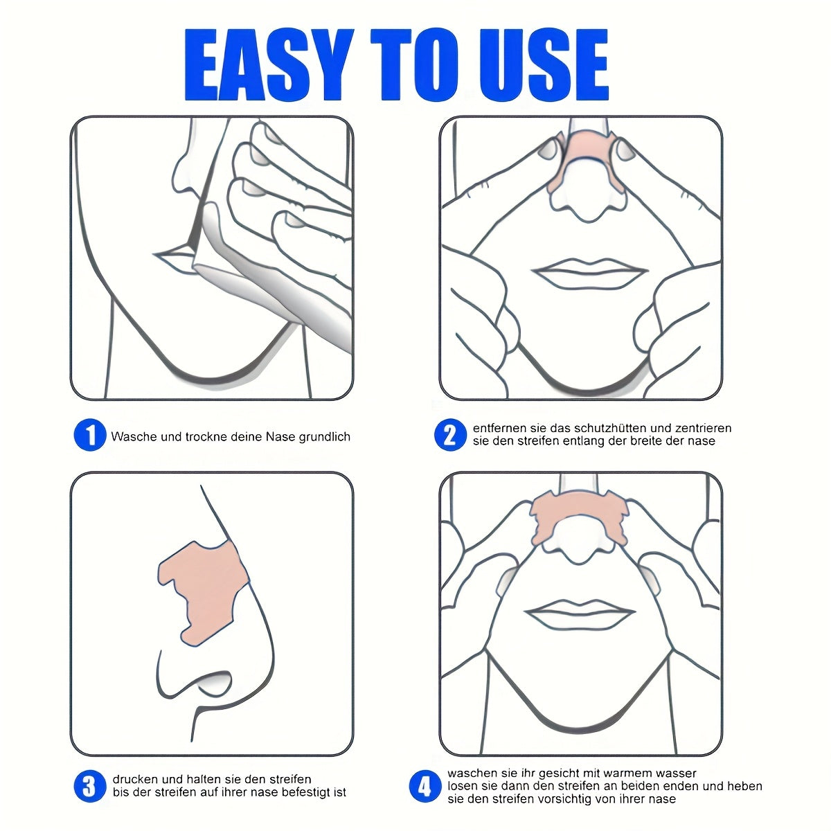 100pcs Breathable Anti-Snoring Nasal Strips for Better Sleep and Breathing