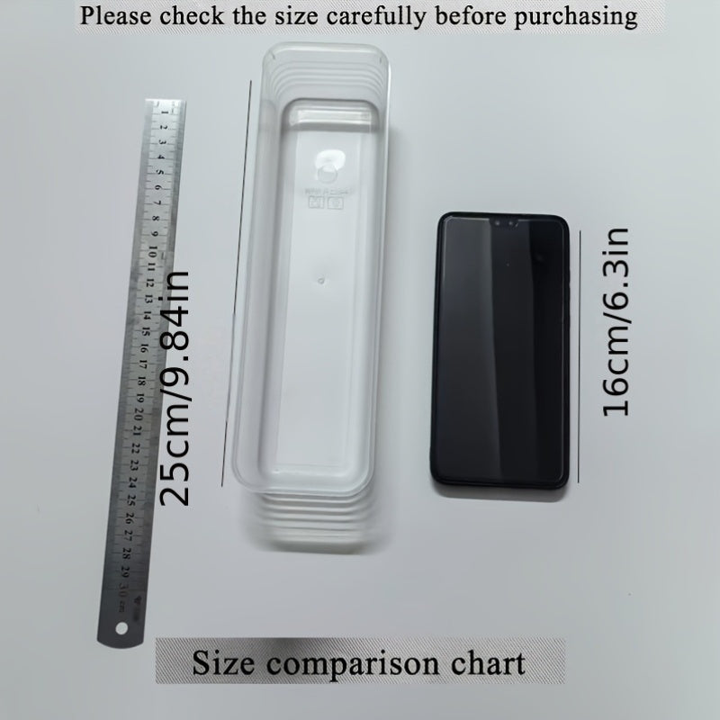 3PCS Rectangular Plastic Food Storage Containers with Lids Reusable Kitchen Organizer