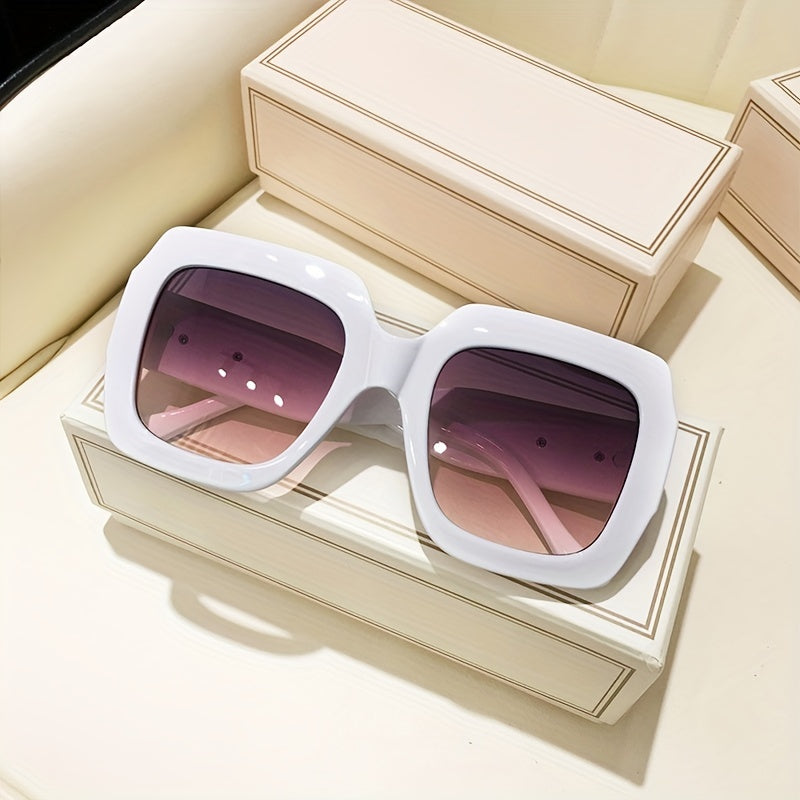 Uniseks Retro Jeliy Rangli Kvadrat Ramkali Quyoshdan Himoyalovchi Ko‘zoynaklar Anti-Glare Quyosh Nurlari