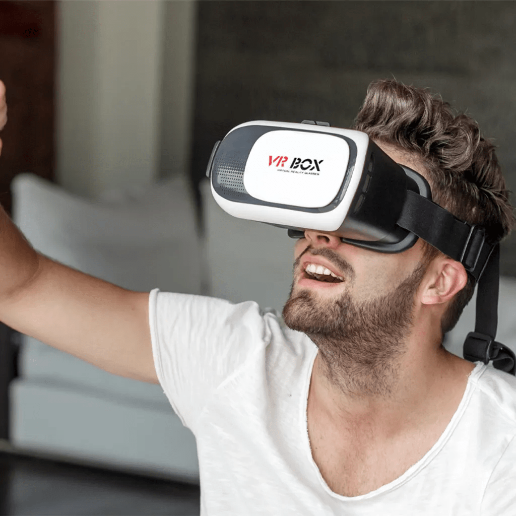 Advanced VR Headset with Proximity Sensor for Smartphones Binocular Style Aux Connection