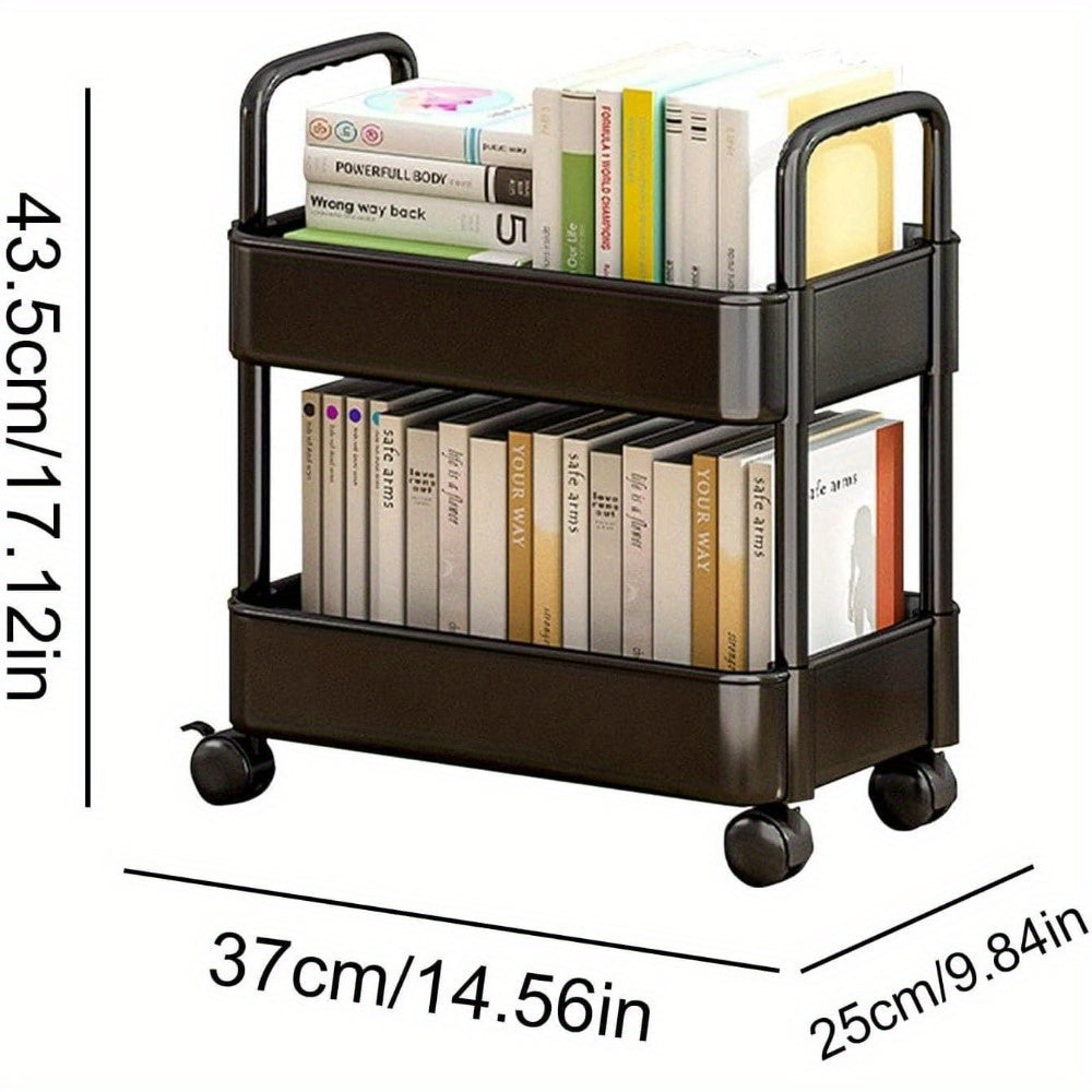 Carro de almacenamiento multifuncional con ruedas y estantes