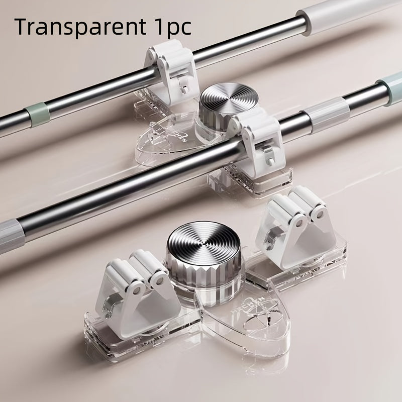 Uy hammomi uchun vakuum so'rish plitkasi bilan mopa ushlagich - olib tashlanadigan va burgusiz, ikkita klip bilan