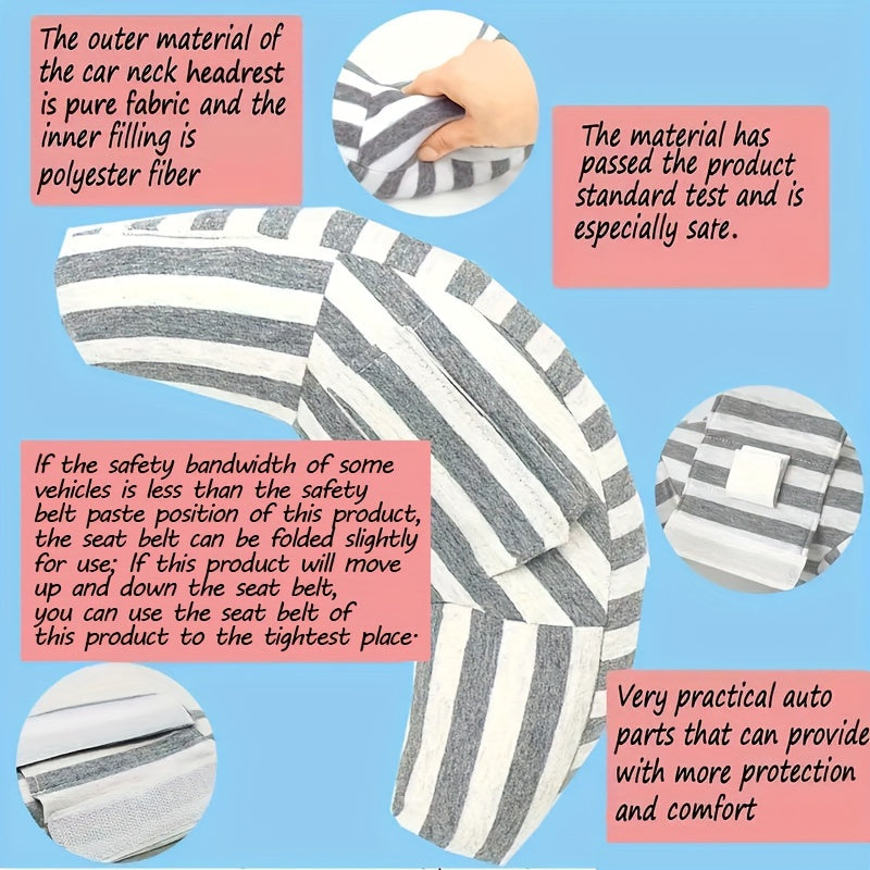 Car Travel Neck Pillow Soft Support Cover for Cars and SUVs