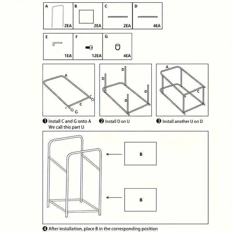 Stainless Steel Utility Rack Two-Tier Side Sofa Table Bedside Organizer