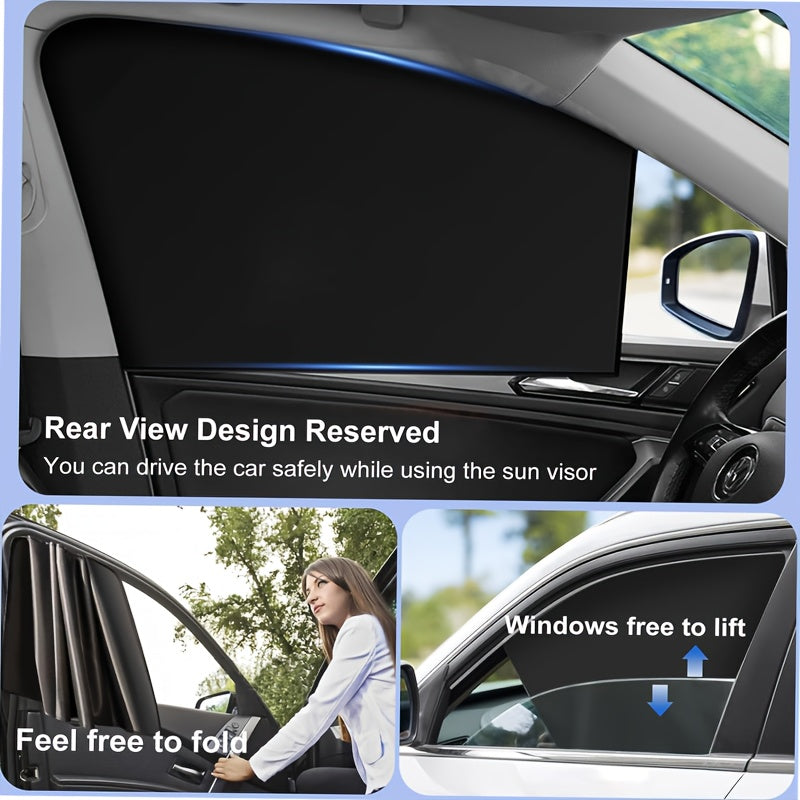 Universal Car Sunshade With Magnetic Suction UV Protection Foldable