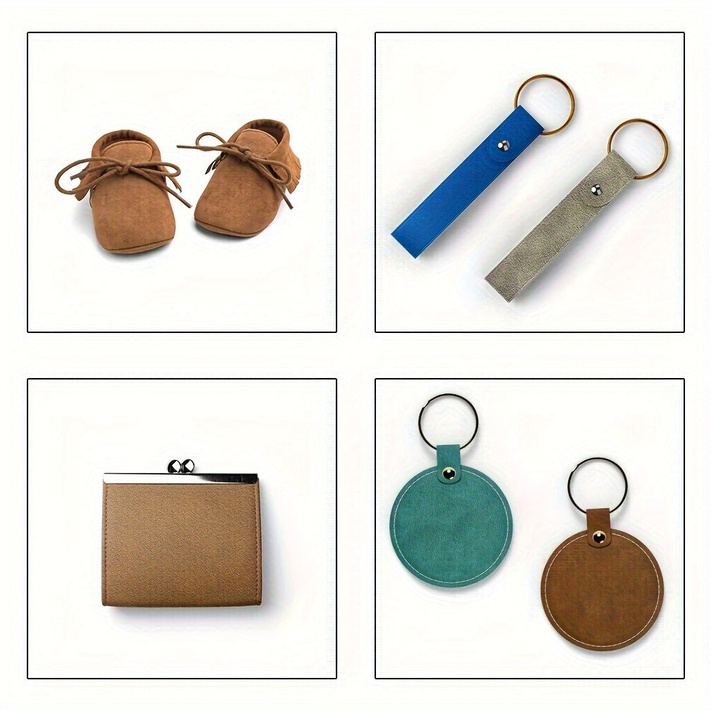 Tela de cuero sintético para billeteras y bolsos DIY, 12x53 pulgadas, material de gamuza sintética suave