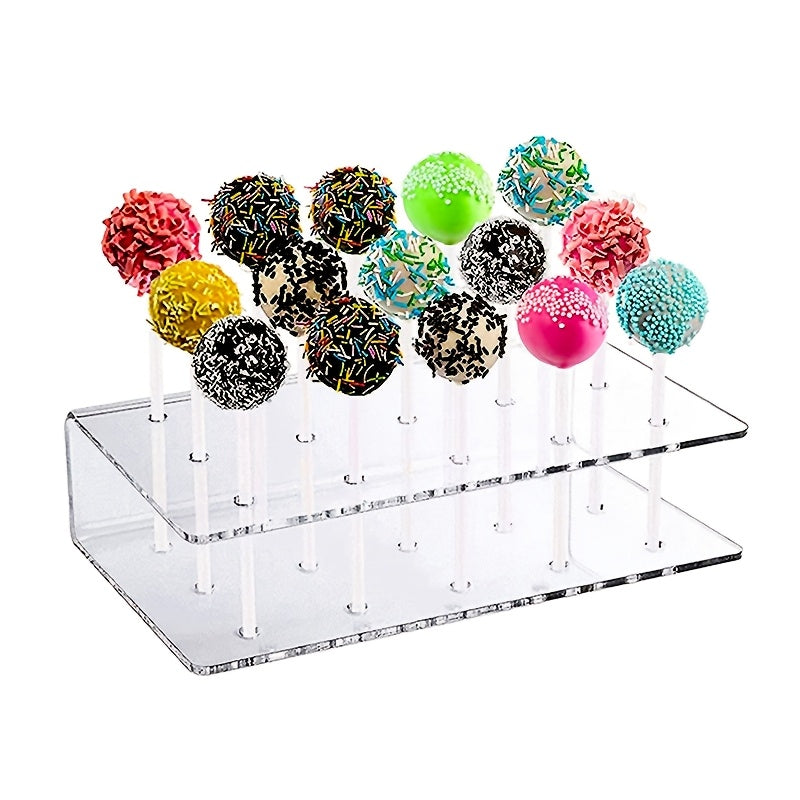 15-Hole Acrylic Lollipop Holder U-Shaped Candy Display Stand for Weddings and Parties