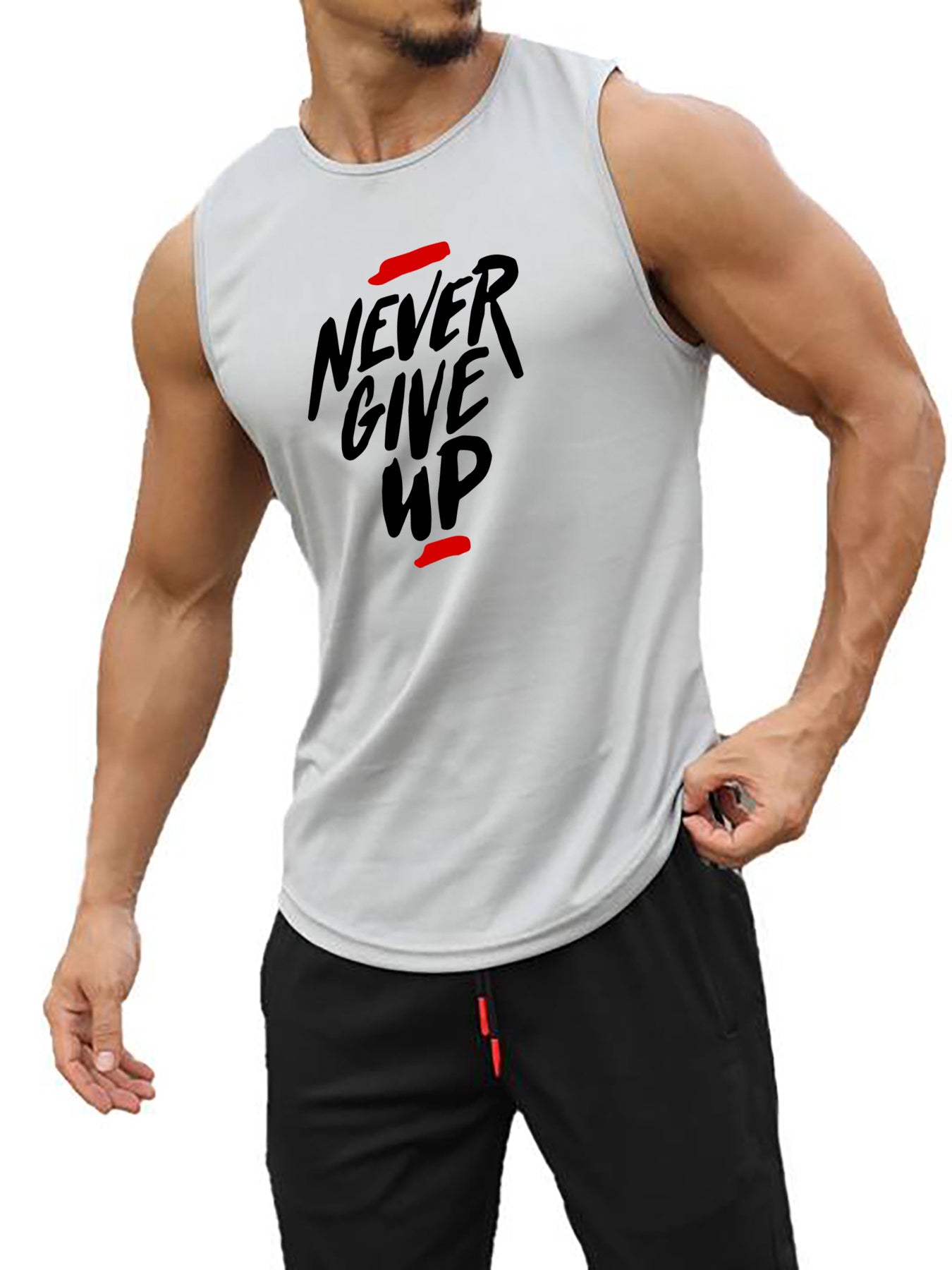 Men's Summer Muscle Tank Top Breathable Sweat-Wicking Quick-Dry Sleeveless Gym Basketball