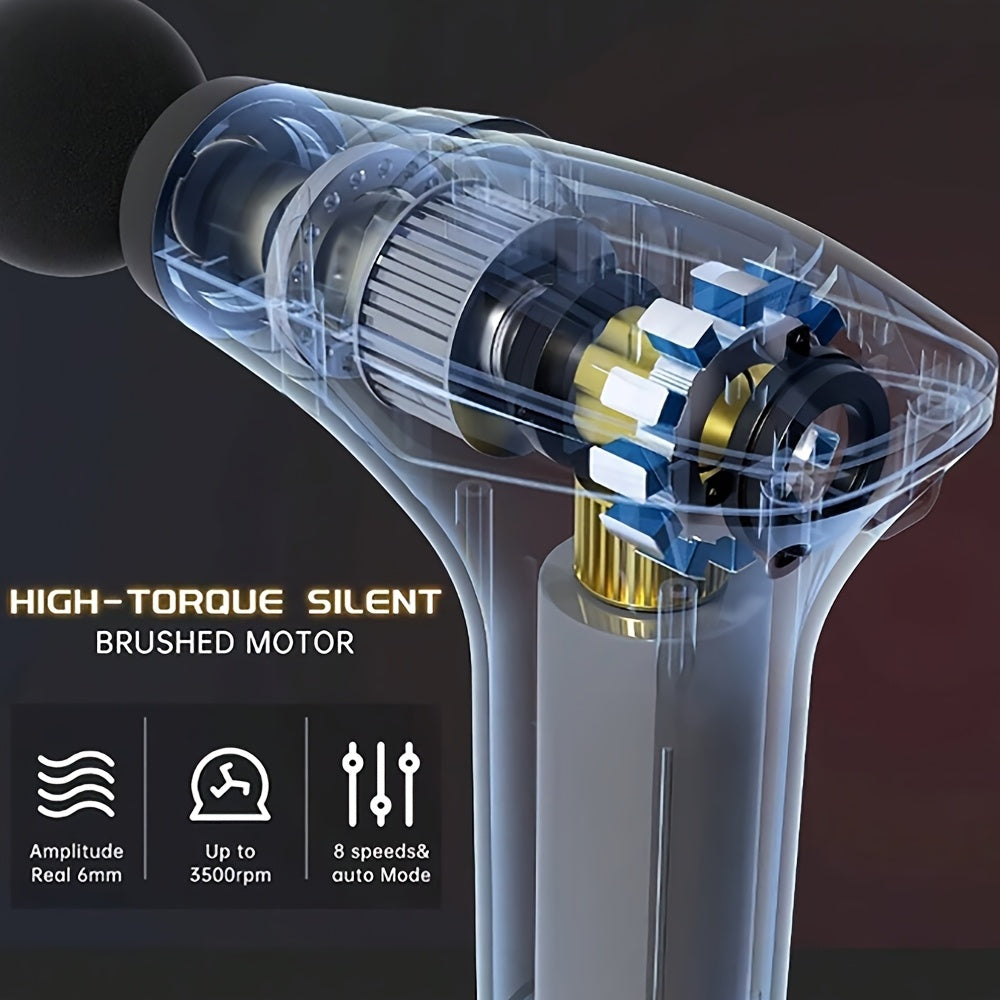 JustEvo Stretch band fascia quroli almashtiriladigan, ajratiladigan teleskopik bosh bilan. Yuqori chastotali tebranish, ko'p darajali sozlash, kuchli massaj, avtomatik vaqtni belgilash xususiyatlariga ega. Ideal uchun