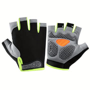 Half-Finger Breathable Polyester Fitness Gloves for Outdoor Sports Non-Slip