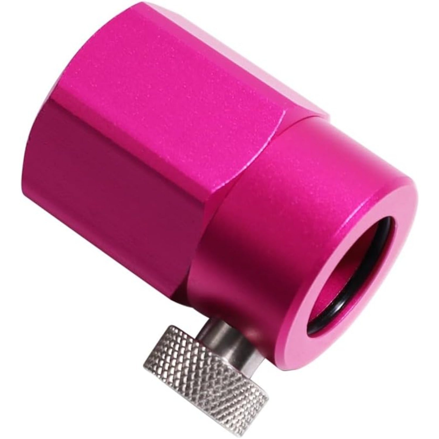 Válvula de cilindro de gas púrpura rojo para recarga de CO2 y conexión rápida