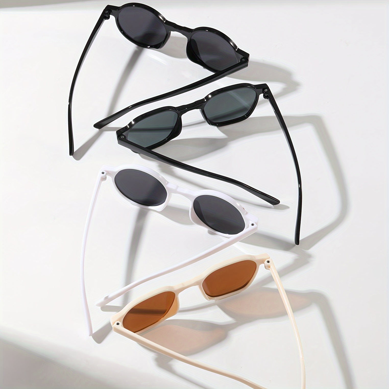 Kids Fashion Glasses Set 4 Durable PC Frames Decorative Lenses for Boys and Girls