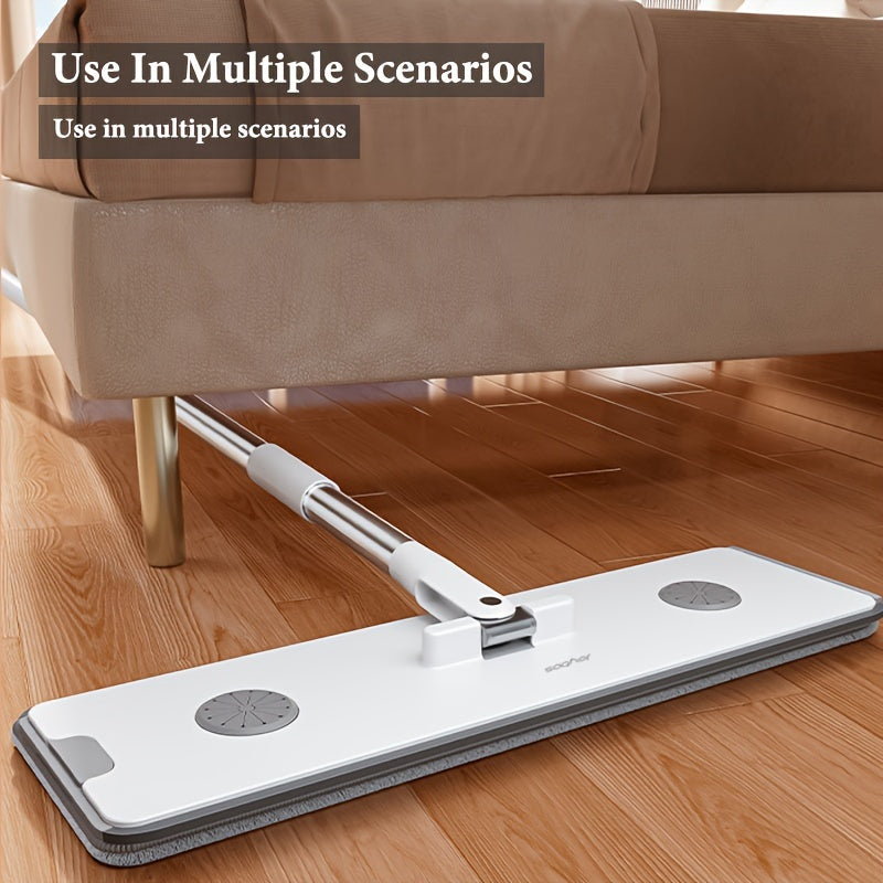 Plastik tekis pol uchun mop va quticha to'plami, qattiq yog'och, plitka va yog'och pol uchun Wringer bilan