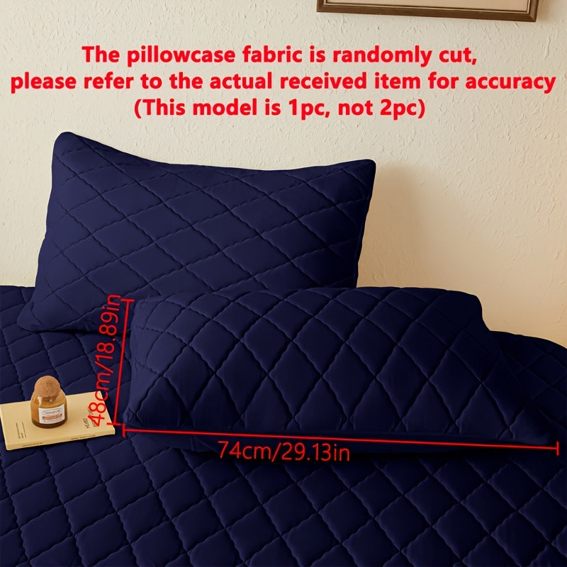 Conjunto de fundas de almohada transpirables e impermeables con protector anti polvo y patrón de cuadrícula diagonal