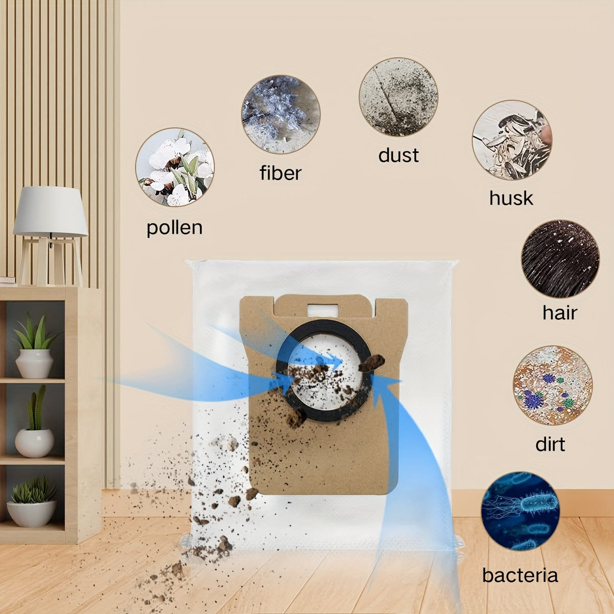 Set of 10 Sealed Dust Bag Replacements for Robot Vacuum Cleaners