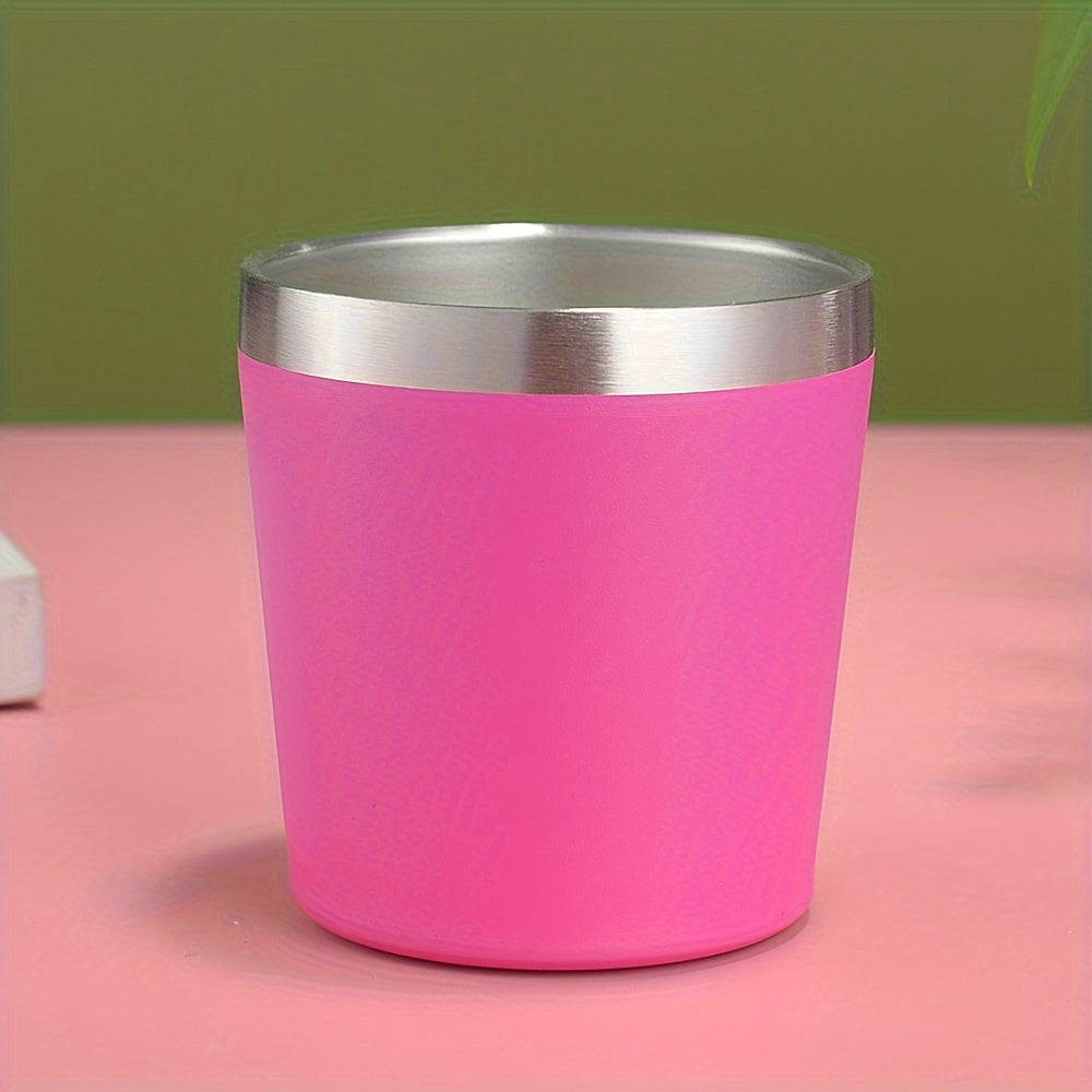 Noxud qotishma mini tumbler izolyatsiyalangan qopqoq bilan - 8oz 260ml ikki devorli vakuumli stakan issiq va sovuq ichimliklar uchun - Qo'l bilan yuvish mumkin va qahva va boshqa ichimliklar uchun qayta ishlatiladigan