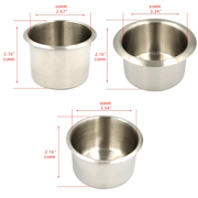 Stainless Steel Cup Holder Drop-In Mount for RV Boat Camper 1 Pack