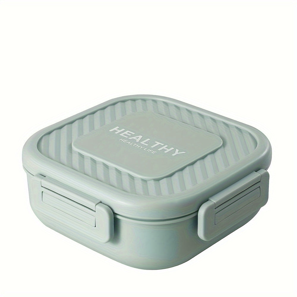 Plastic Square Grid Lunch Box for One with Leakproof Design for Outdoor and Fruit Salad Storage