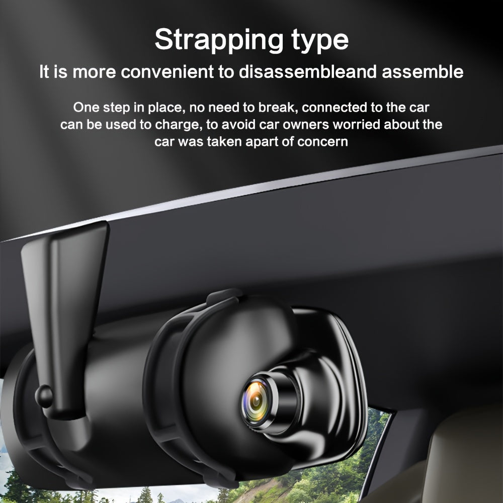 Dual Front and Rear Car Dash Camera with Night Vision 1080p Wide-Angle Recording