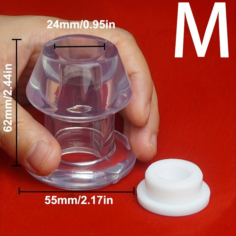 Unisex Silicone Hollow Anal Plug Tunnel Butt Plug Stretching Sex Toy