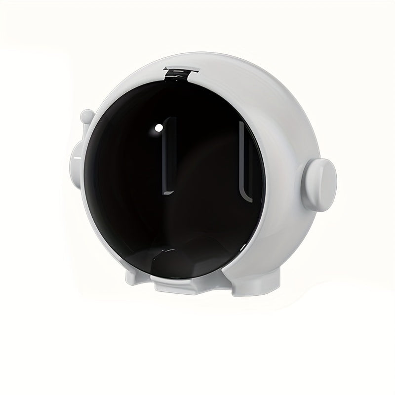 Astronaut-Themed Toothbrush Holder for Electric and Manual Toothbrushes No-Drill Hanging Organizer Space-Saving Design