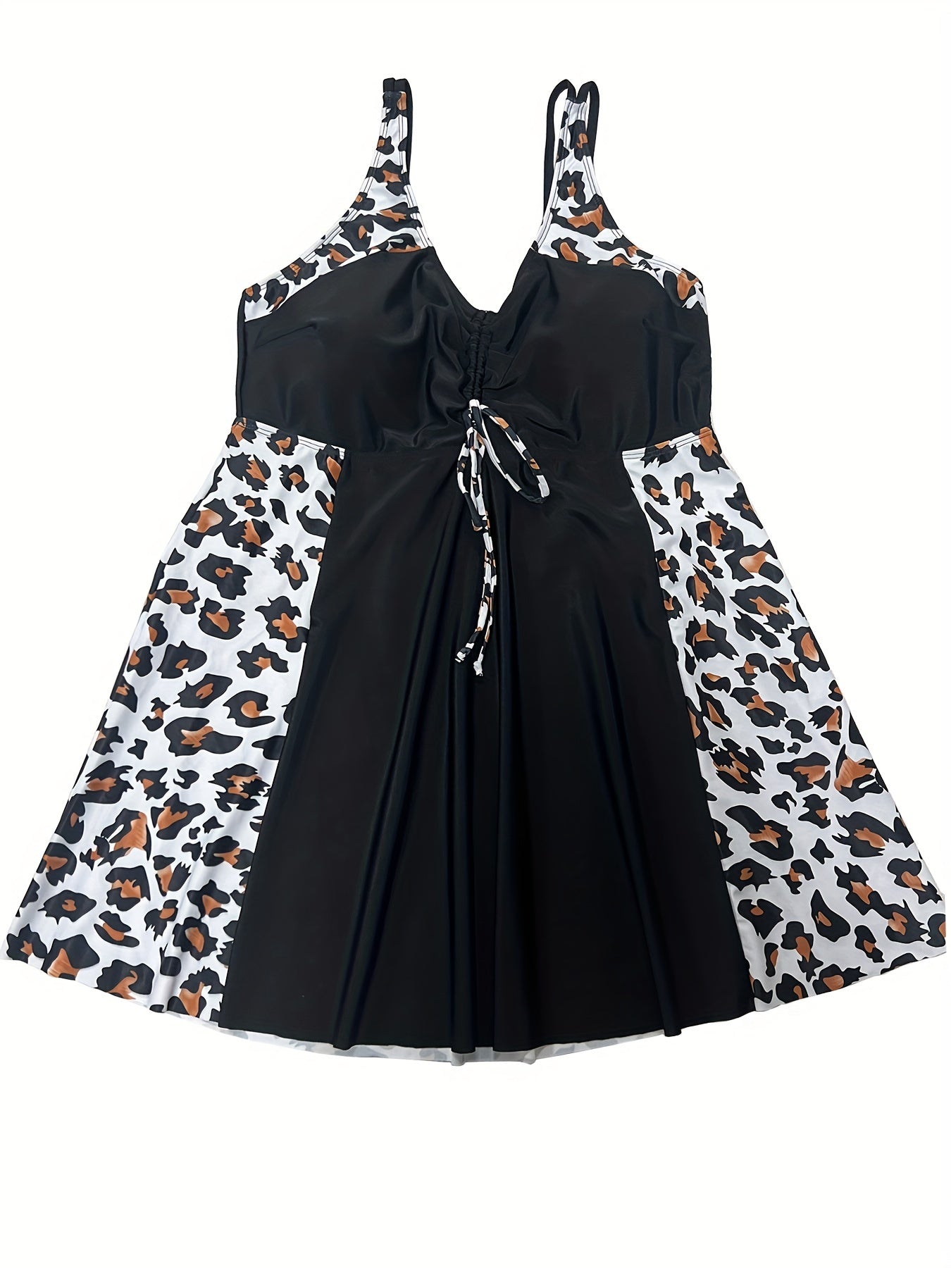 Комплект купальника-трансформера с юбкой и топом для женщин больших размеров с принтом и консервативным стилем