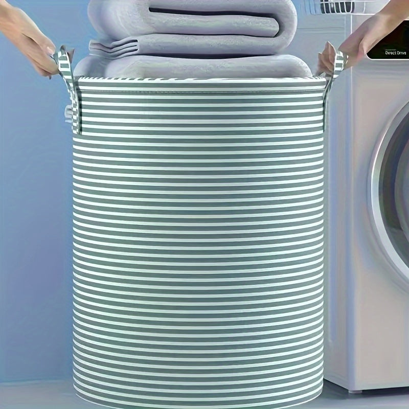 Fabric Laundry Basket with Handles Collapsible Storage Hamper for Clothes Toys Bathroom Rectangular Organizer