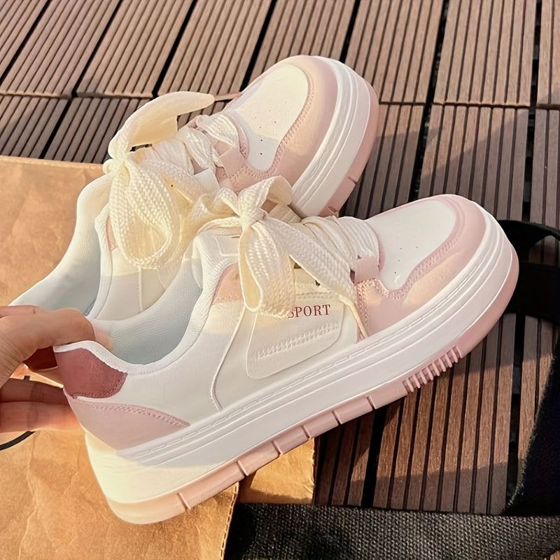 Women's Casual Sports Sneakers Lightweight Solid Color All-Season Rubber Sole