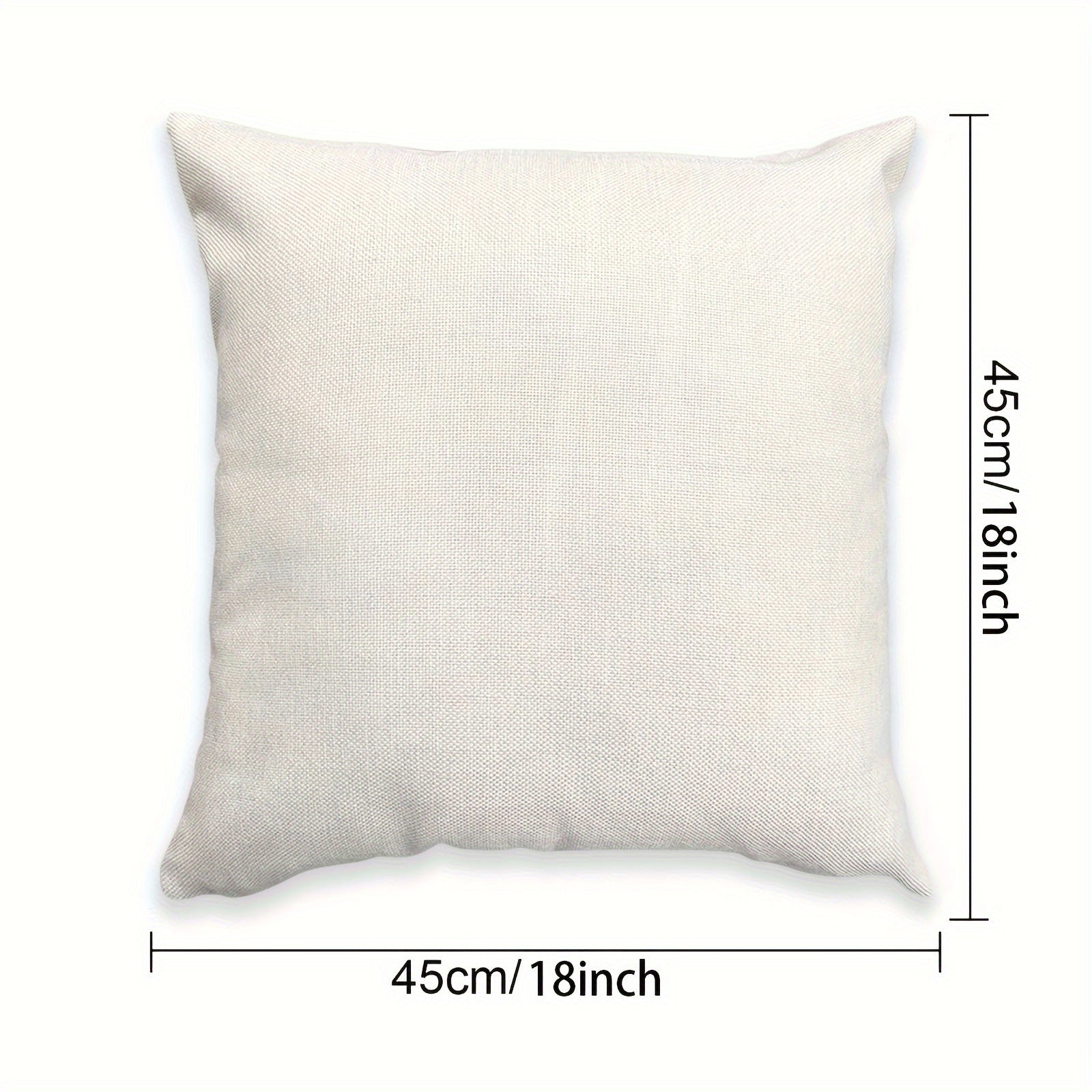 Black and White Short Plush Cat Pillowcase 45.72x45.72 cm Zipper Closure Single-Sided Printed for Home Sofa Bedroom Decor