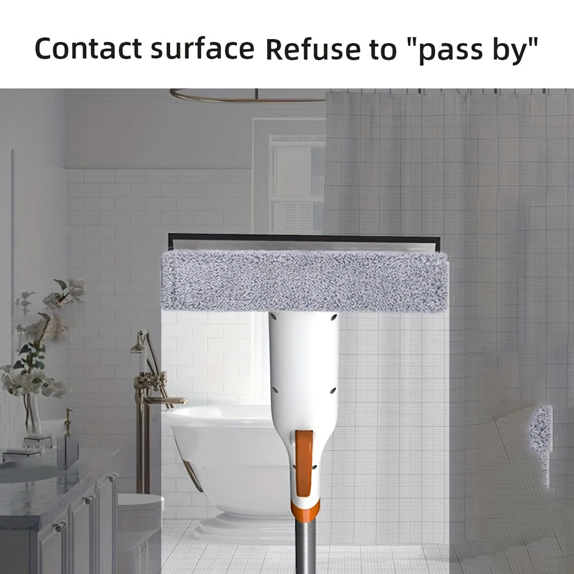 Multi-Functional Window Spray Mop with Silicone Squeegee for Floors and Windows