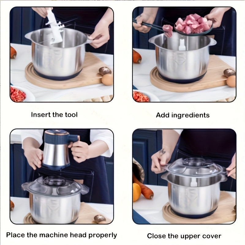 Многофункциональный кухонный комбайн для дома, емкостью 3L или 5L, овощерезка, мясорубка, соковыжималка, чесночный паста-мейкер