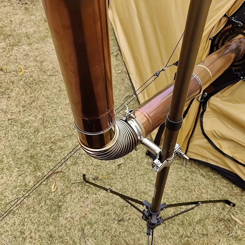 Set of 8 Metal Chimney Pipes for Gas and Wood Stoves High-Temperature Resistant