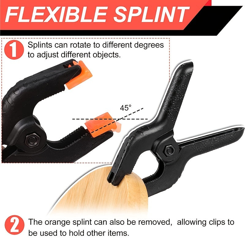 12 ta bahor klamplari, kichik plastmassa fon kliplari, fotografiya hunarlari va yog'och ishlash uchun